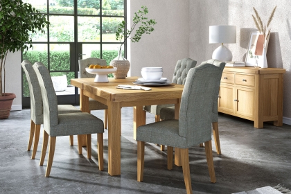 Normandy Chunky Country Oak Small Extending 140-185cm Dining Table