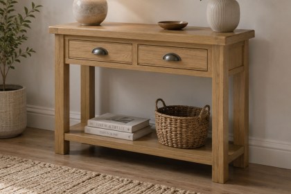 Normandy Chunky Country Oak Console Table