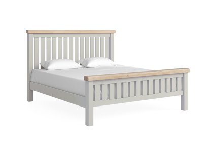 Salcombe Painted Oak Stone Grey Bed Frame