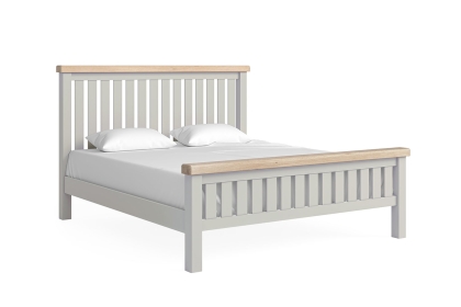 Salcombe Painted Oak Stone Grey Bed Frame