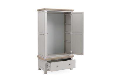 Salcombe Painted Oak Stone Grey Gents Wardrobe Salcombe Painted Oak Stone Grey Gents Wardrobe