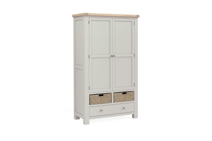 Salcombe Painted Oak Stone Grey Larder Unit