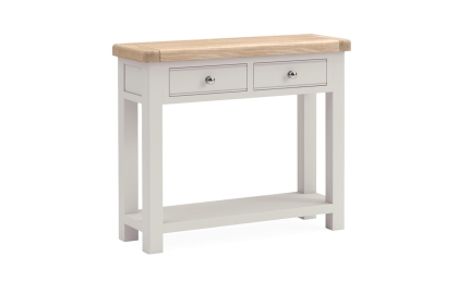 Salcombe Painted Oak Stone Grey Console Table