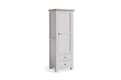 Salcombe Painted Oak Stone Grey Single Larder Unit