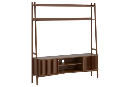 Soho Brown Oak Slatted 165cm Ladder TV Unit Soho Brown Oak Slatted 165cm Ladder TV Unit