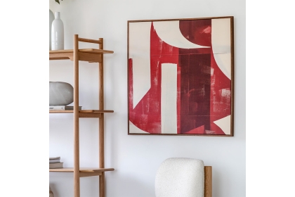 Gallery Direct Ruby Abstract Framed Canvas 800x800mm