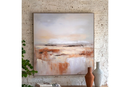 Gallery Direct Warm Haze Framed Canvas 1000x1000mm