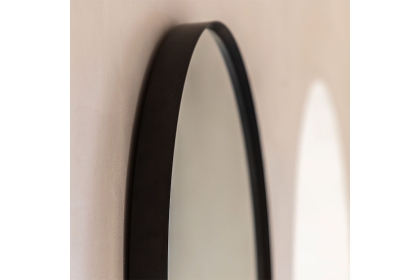 Gallery Direct Holworth Arch Mirror Black 600x35x900mm