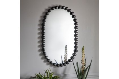 Gallery Direct Ceretti Mirror Black 600 x 50 x 900mm