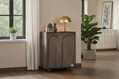 Gallery Direct Arc Walnut Mango Wood Cupboard Gallery Direct Arc Walnut Mango Wood Cupboard