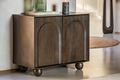 Gallery Direct Arc Walnut Mango Wood Small Sideboard Gallery Direct Arc Walnut Mango Wood Small Sideboard