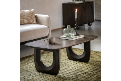 Gallery Direct Arc Walnut Mango Wood Arc Coffee Table
