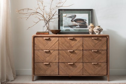 Atauro Reclaimed Wood 9 Drawer Wide Chest of Drawers Atauro Reclaimed Wood 9 Drawer Wide Chest of Drawers