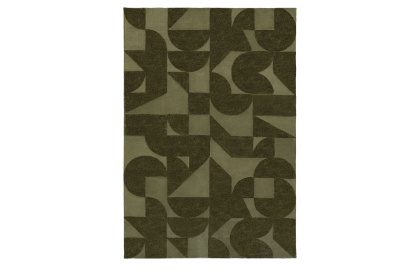 Gallery Direct Cortland Block Rug Olive