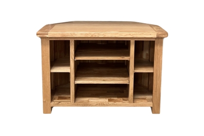 Largo Rustic Solid Oak Corner TV Unit