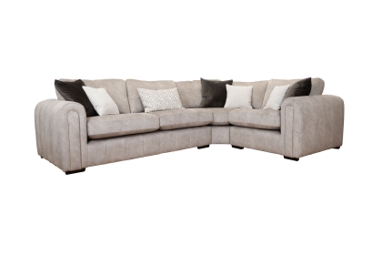 Glamour Plush Large 6 Seater Corner Sofa
