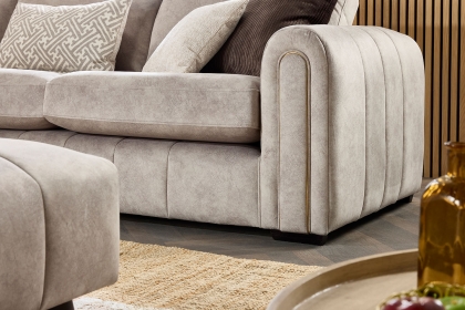 Glamour Plush Large 6 Seater Corner Sofa