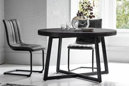 Gallery Direct Boho Boutique Round Dining Table Set & 4 Edington Chairs