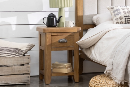 Tewkesbury Smoked Oak Bedside Table Tewkesbury Smoked Oak Bedside Table