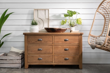 Tewkesbury Smoked Oak 6 Drawer Chest of Drawers Tewkesbury Smoked Oak 6 Drawer Chest of Drawers