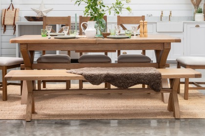 Tewkesbury Smoked Oak 200cm Dining Bench Tewkesbury Smoked Oak 200cm Dining Bench