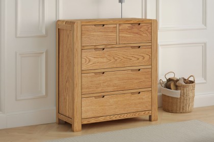 Bergen Oak 2 Over 3 Chest of Drawers