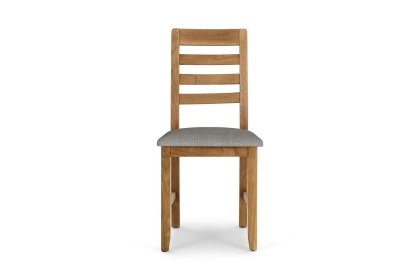 Bergen Oak Dining Chair with Victoria Linen Seat (Pair)