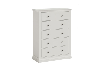 Bordeaux Painted Cotton 2 Over 4 Chest Of Drawers