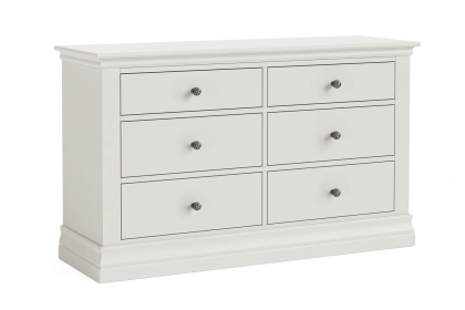 Bordeaux Painted Cotton 6 Drawer Chest Of Drawers