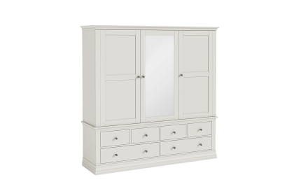 Bordeaux Painted Cotton Triple Wardrobe Bordeaux Painted Cotton Triple Wardrobe