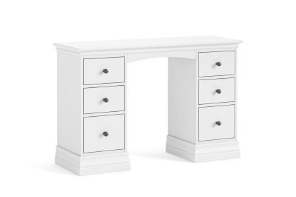 Bordeaux Painted White Double Pedestal Dressing Table