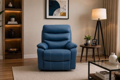Halo Tech Leather Power Head Tilt Recliner Chair