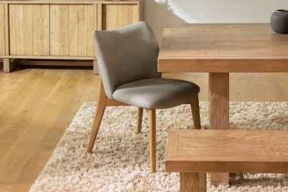 Spencer PU Leather Dining Chair in Misty Grey Spencer PU Leather Dining Chair in Misty Grey