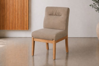 Alfie Relaxed PU Leather Dining Chair in Taupe (Pair) Alfie Relaxed PU Leather Dining Chair in Taupe (Pair)