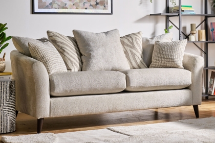 Milly Fabric 3 Seater Sofa - Pillow Back