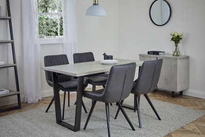 Brooklyn Grey Oak 140cm Fixed Dining Table