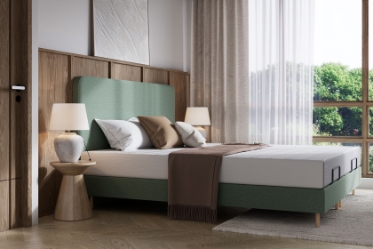 TEMPUR Form Spring Static Bed with Classic Box Headboard TEMPUR Form Spring Static Bed with Classic Box Headboard