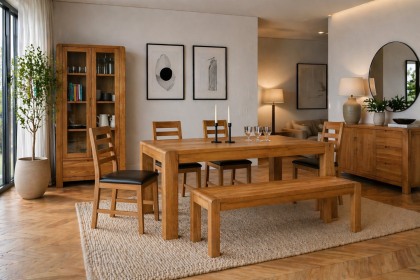 Bergen Oak Ext 160-210cm Dining Table Set Bergen Oak Ext 160-210cm Dining Table Set