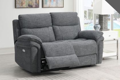 Harrow 2 Seater Sofa Electric Recliner in Dark Grey