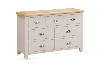 Windermere Painted Oyster Grey Oak 3 over 4 Chest of Drawers