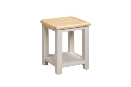 Windermere Painted Oyster Grey Oak Lamp Table