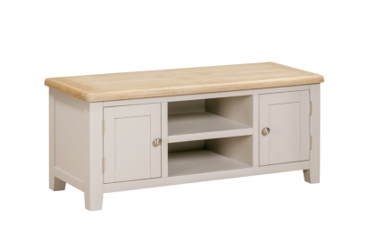 Windermere Painted Oyster Grey Oak Large TV Unit