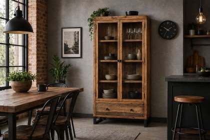 Nixon Reclaimed Wood Display Cabinet Nixon Reclaimed Wood Display Cabinet