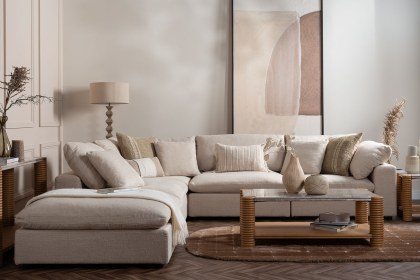 Zen Modular Natural Chenille Corner Section