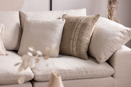 Zen Modular Natural Chenille 2 Seater Sofa