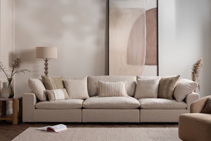 Zen Modular Natural Chenille 3 Seater Sofa Zen Modular Natural Chenille 3 Seater Sofa