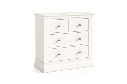Burgundy Painted Coconut Milk 2 Over 2 Chest of Drawers
