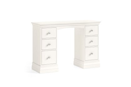 Burgundy Painted Coconut Milk Double Pedestal Dressing Table Burgundy Painted Coconut Milk Double Pedestal Dressing Table