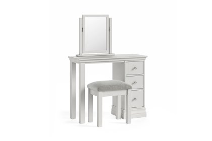 Burgundy Painted Light Grey Single Pedestal Dressing Table Burgundy Painted Light Grey Single Pedestal Dressing Table