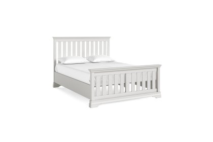 Burgundy Painted Light Grey Slatted Bed Frame Burgundy Painted Light Grey Slatted Bed Frame